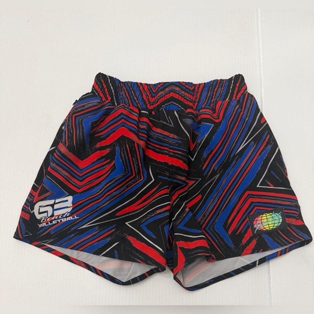 Slunks Lined Retro Athletic Beach Shorts - XS